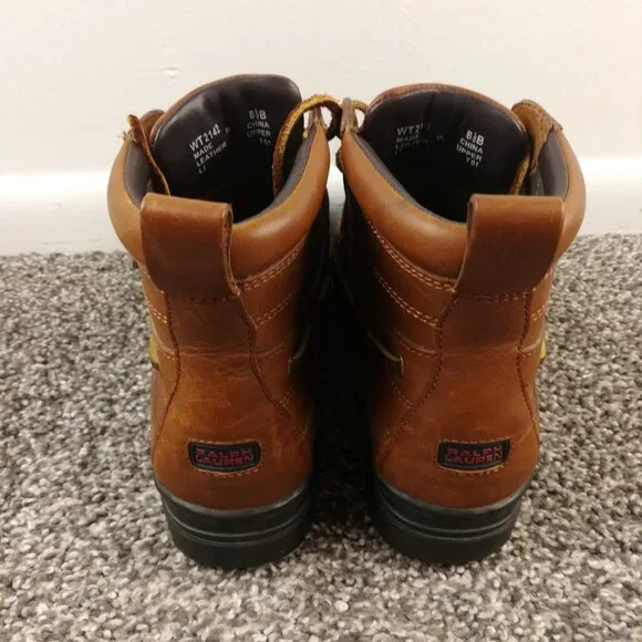 Polo Ralph Lauren Sport Leather Ankle Hiking Boots Buckle Lace Up Mens 8.5 B - Picture 6 of 9